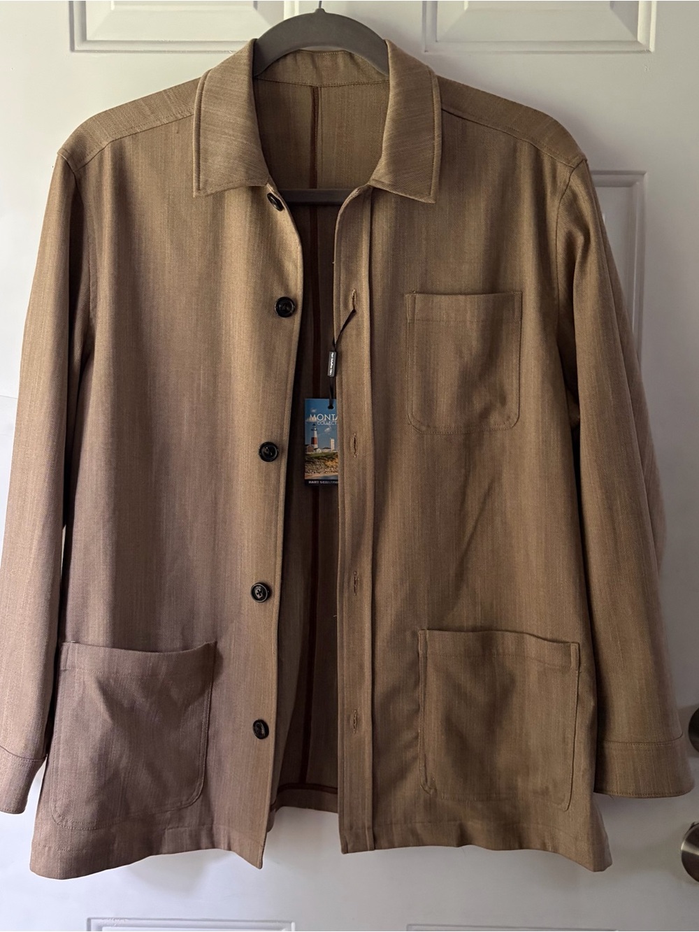 Hart Schaffner Marx Montauk Collection Herringbone Shirt Jacket NWT XL